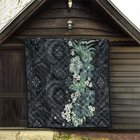 Pauliuli Hawai'i Hibiscus Quilt Polynesian Tribal Tattoo Pattern Floral Elements