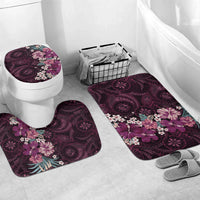 Poni Mama Hawai'i Hibiscus Bathroom Set Polynesian Tribal Tattoo Pattern Floral Elements