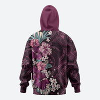 Poni Mama Hawai'i Hibiscus Hoodie Polynesian Tribal Tattoo Pattern Floral Elements