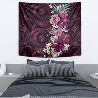Poni Mama Hawai'i Hibiscus Tapestry Polynesian Tribal Tattoo Pattern Floral Elements