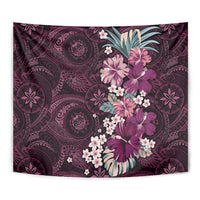 Poni Mama Hawai'i Hibiscus Tapestry Polynesian Tribal Tattoo Pattern Floral Elements