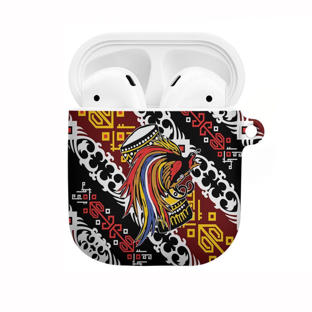 Papua New Guinea Bird Drum AirPods Case Papuan Batik Motif