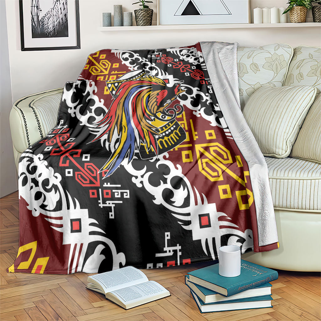 Papua New Guinea Bird Drum Blanket Papuan Batik Motif