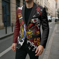 Personalised Papua New Guinea Bird Drum Blazer Papuan Batik Motif