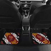 Personalised Papua New Guinea Bird Drum Car Mats Papuan Batik Motif
