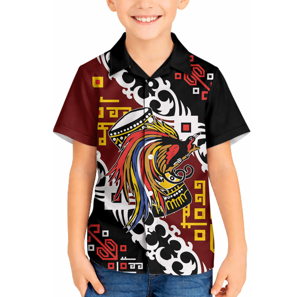 Personalised Papua New Guinea Bird Drum Hawaiian Shirt Papuan Batik Motif