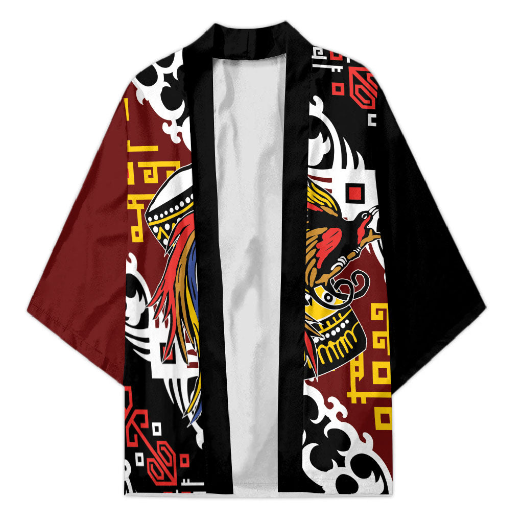 Personalised Papua New Guinea Bird Drum Kimono Papuan Batik Motif