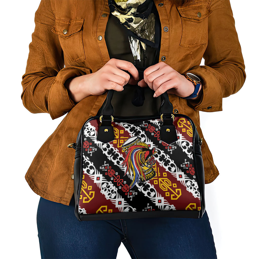 Papua New Guinea Bird Drum Shoulder Handbag Papuan Batik Motif
