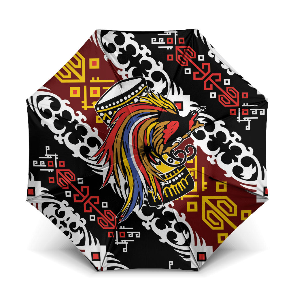 Papua New Guinea Bird Drum Umbrella Papuan Batik Motif