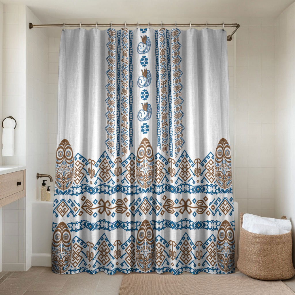 Papua New Guinea Bird Ethnic Bathroom Set Papuan Batik Inspired Pattern