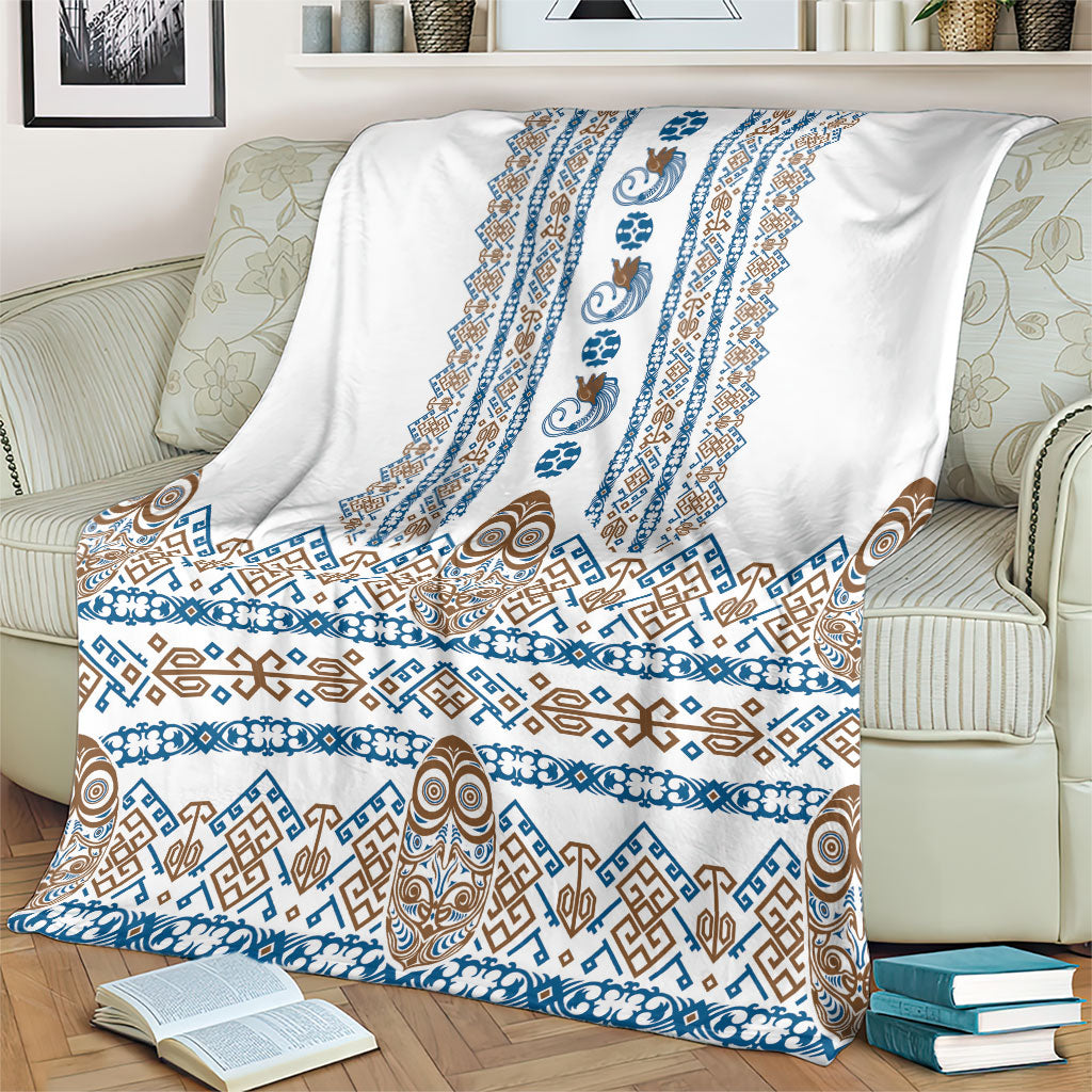 Papua New Guinea Bird Ethnic Blanket Papuan Batik Inspired Pattern