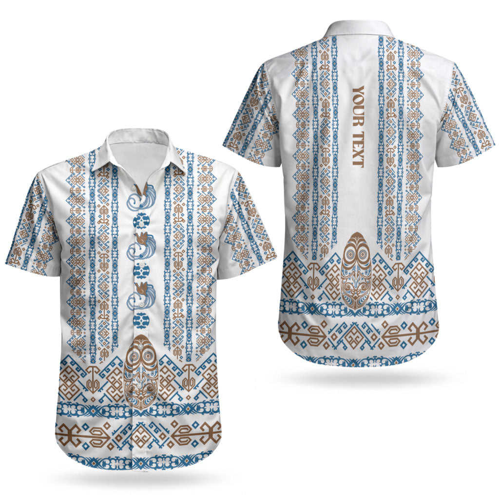 Personalised Papua New Guinea Bird Ethnic Couples Matching Off Shoulder Maxi Dress and Hawaiian Shirt Papuan Batik Inspired Pattern