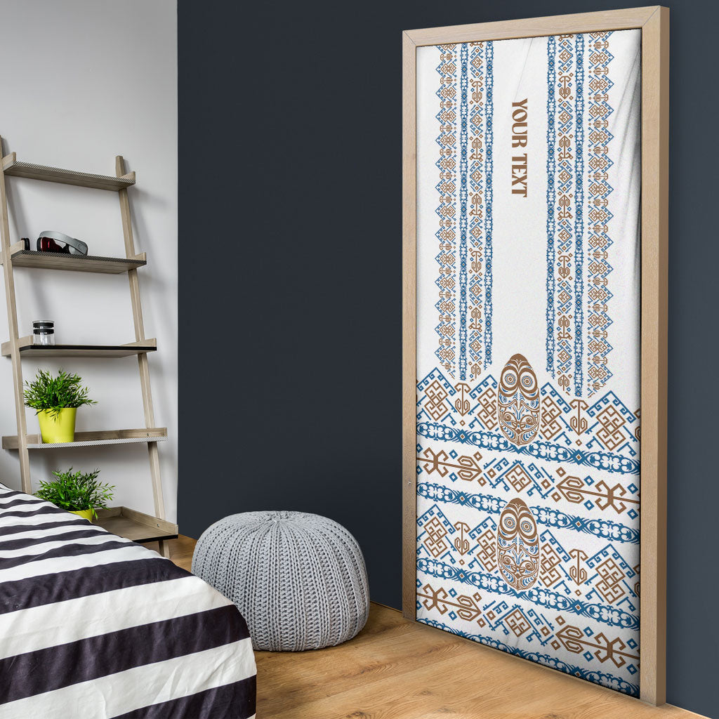 Personalised Papua New Guinea Bird Ethnic Door Cover Papuan Batik Inspired Pattern