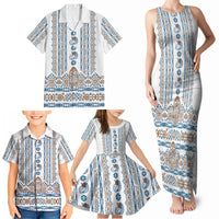 Personalised Papua New Guinea Bird Ethnic Family Matching Tank Maxi Dress and Hawaiian Shirt Papuan Batik Inspired Pattern LT9 - Polynesian Pride