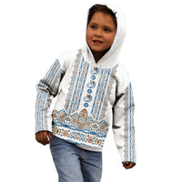 Personalised Papua New Guinea Bird Ethnic Kid Hoodie Papuan Batik Inspired Pattern