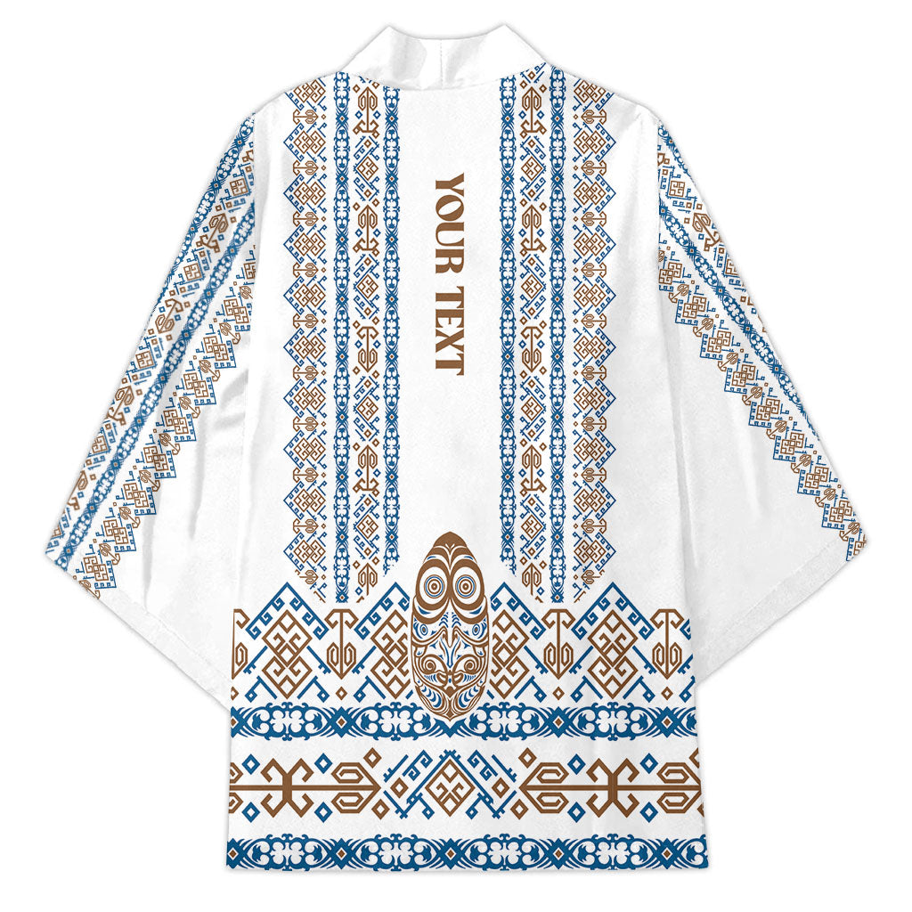 Personalised Papua New Guinea Bird Ethnic Kimono Papuan Batik Inspired Pattern