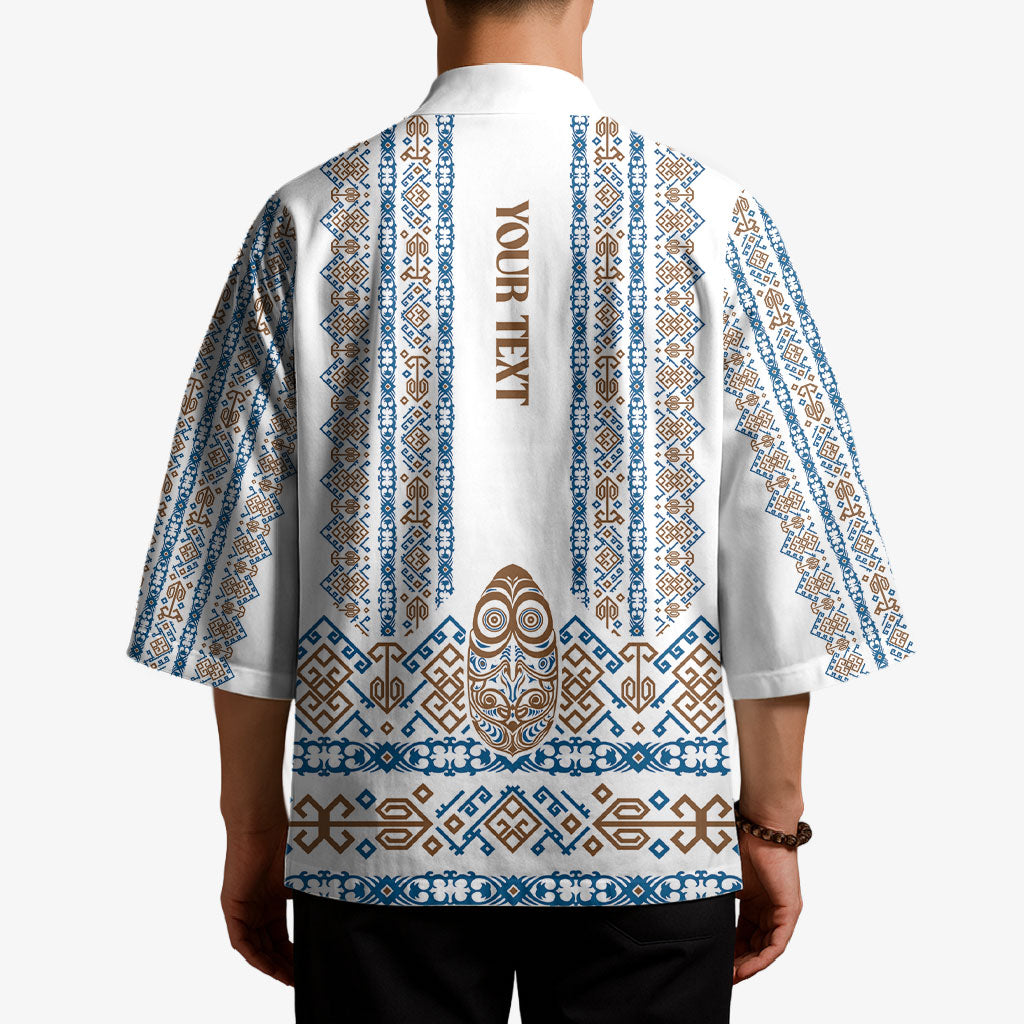 Personalised Papua New Guinea Bird Ethnic Kimono Papuan Batik Inspired Pattern