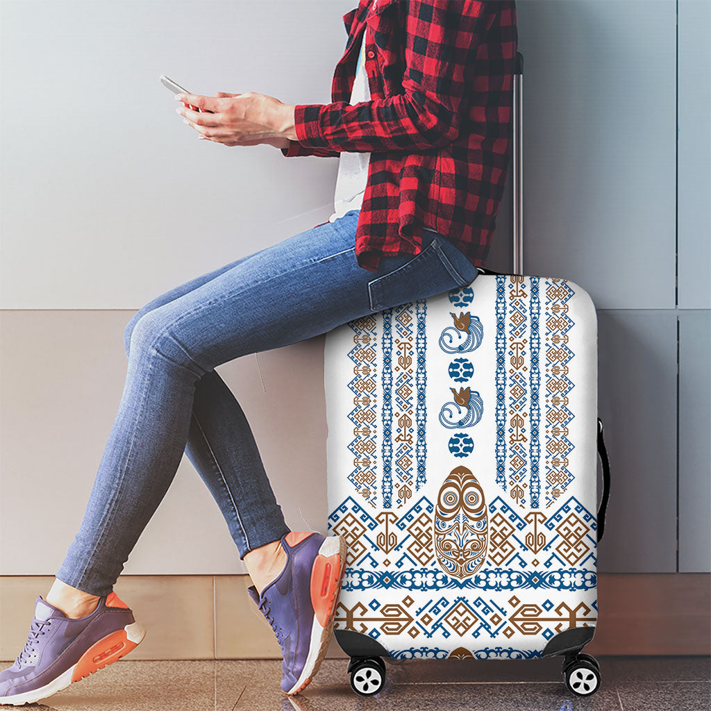 Papua New Guinea Bird Ethnic Luggage Cover Papuan Batik Inspired Pattern
