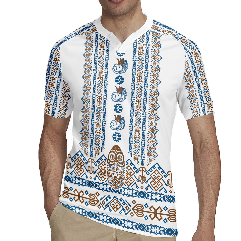 Personalised Papua New Guinea Bird Ethnic Rugby Jersey Papuan Batik Inspired Pattern