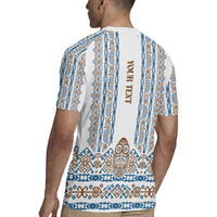 Personalised Papua New Guinea Bird Ethnic Rugby Jersey Papuan Batik Inspired Pattern