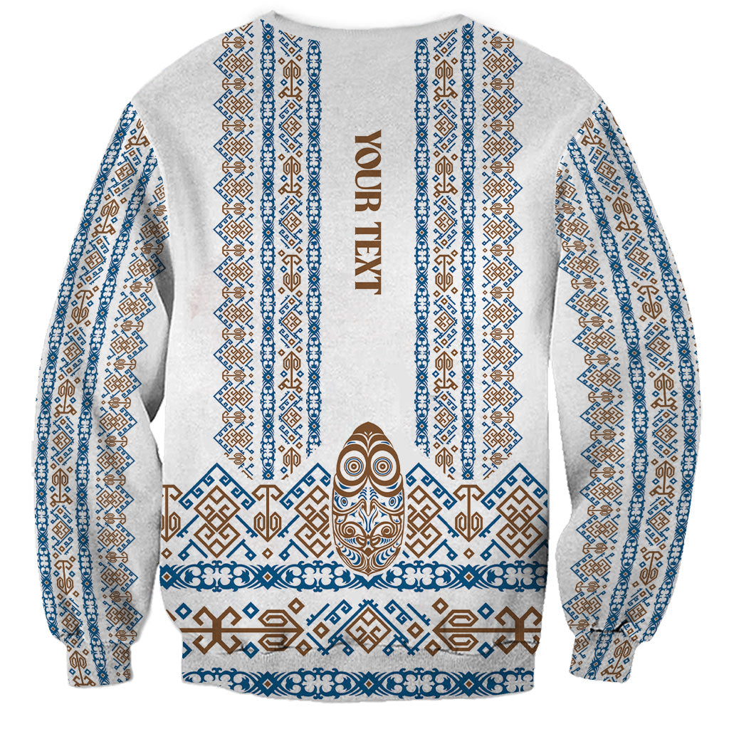 Personalised Papua New Guinea Bird Ethnic Sweatshirt Papuan Batik Inspired Pattern