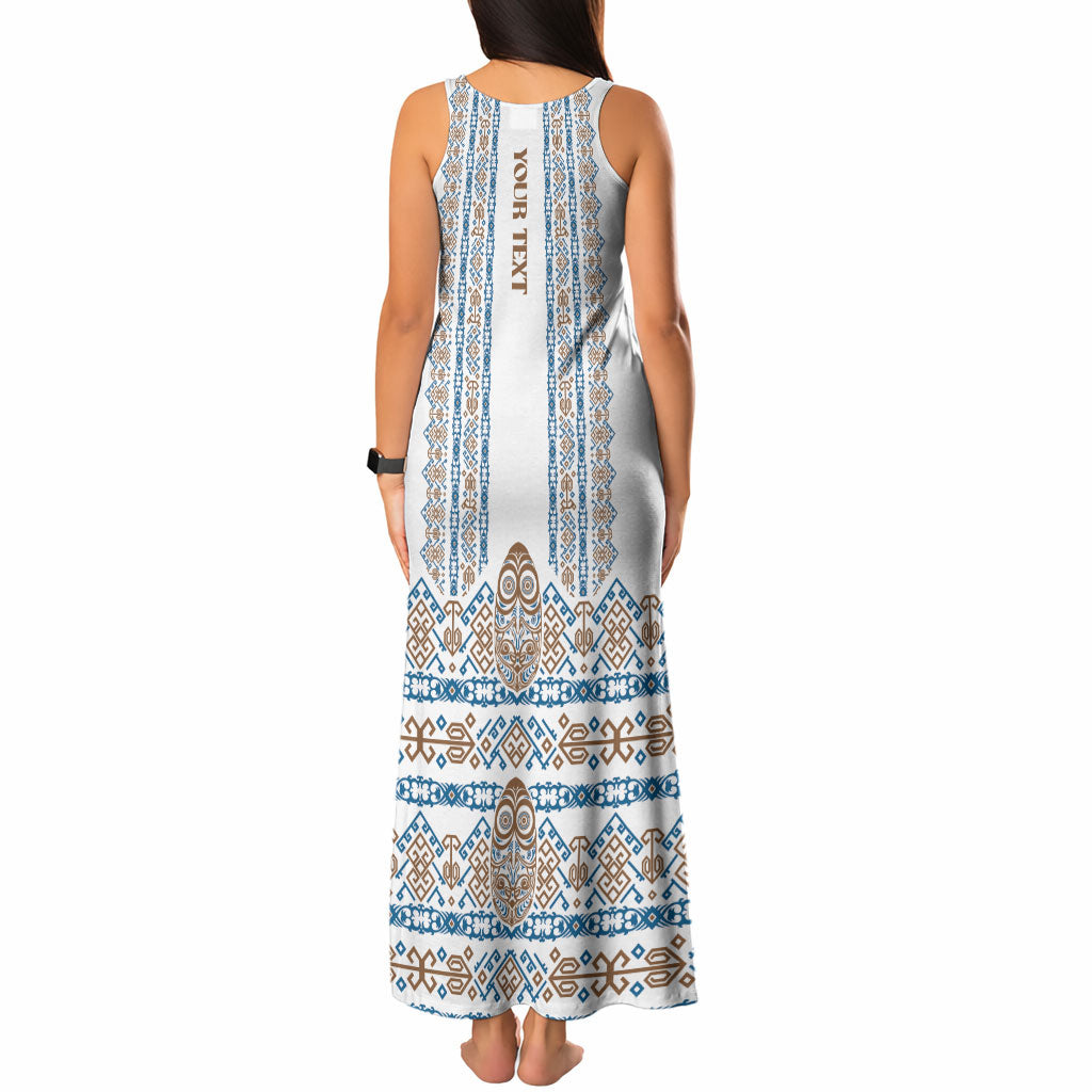 Personalised Papua New Guinea Bird Ethnic Tank Maxi Dress Papuan Batik Inspired Pattern