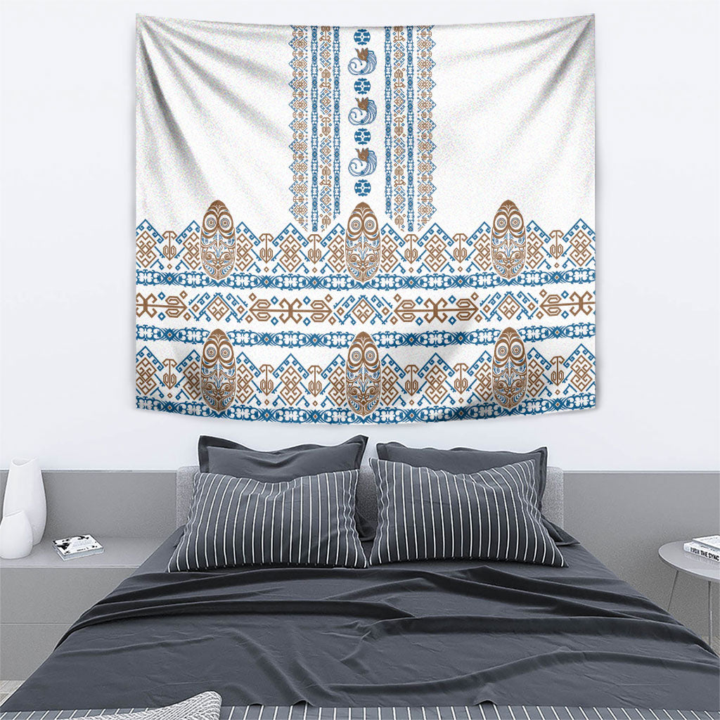 Papua New Guinea Bird Ethnic Tapestry Papuan Batik Inspired Pattern