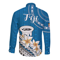 Bula Fiji Long Sleeve Button Shirt Kava Bowl Tapa Tribal LT9 - Polynesian Pride