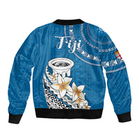 Bula Fiji Sleeve Zip Bomber Jacket Kava Bowl Tapa Tribal LT9 - Polynesian Pride