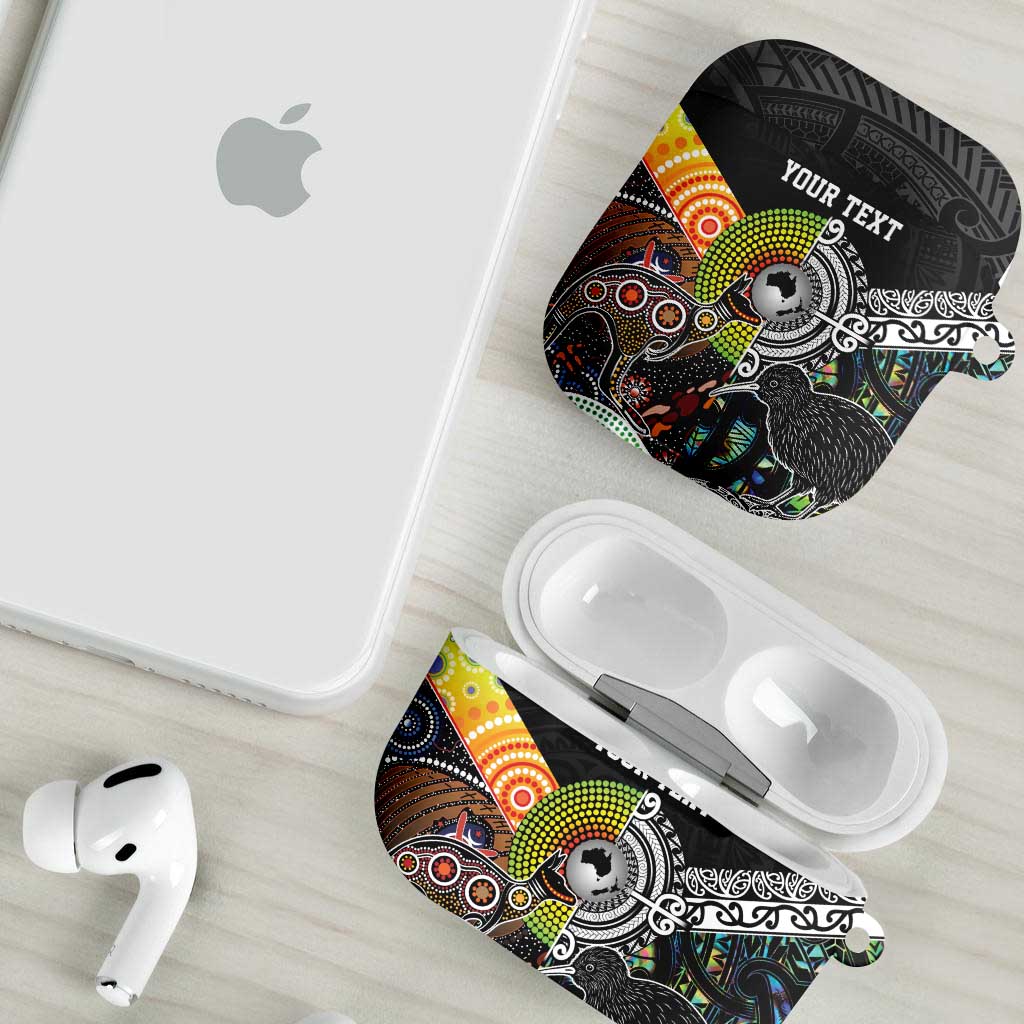 Australia New Zealand Personalised AirPods Case Maori Aboriginal Art Style - Polynesian Pride