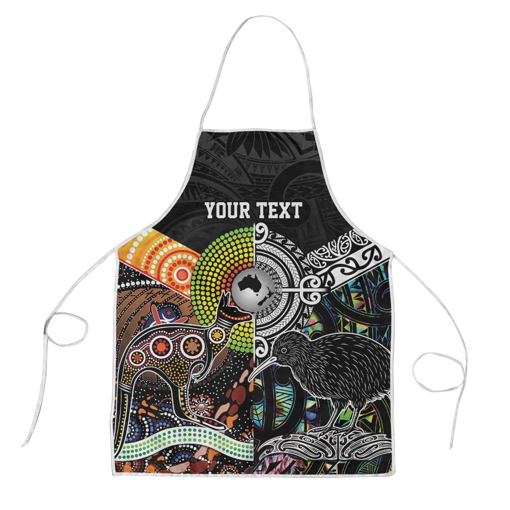 Australia New Zealand Personalised Apron Maori Aboriginal Art Style - Polynesian Pride