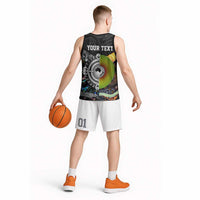 Australia New Zealand Personalised Basketball Jersey Maori Aboriginal Art Style - Polynesian Pride