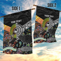 Personalised New Zealand and Australia Garden Flag Maori Mix Aboriginal Art Style LT9 - Polynesian Pride