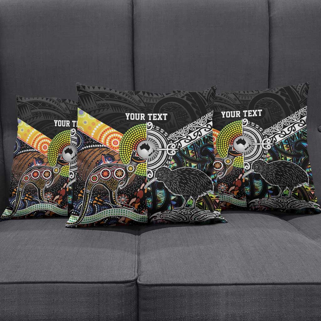 Australia New Zealand Personalised Pillow Cover Maori Aboriginal Art Style - Polynesian Pride
