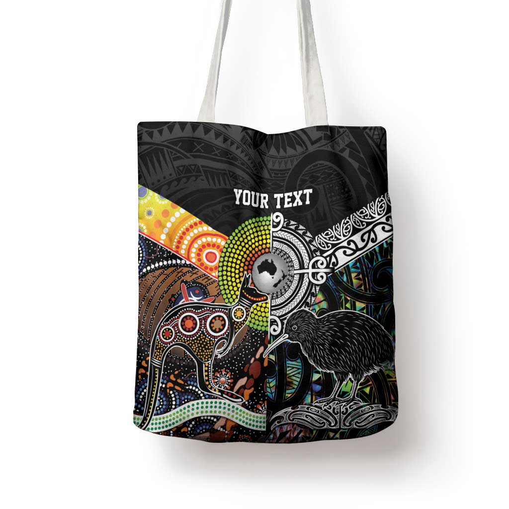 Australia New Zealand Personalised Tote Bag Maori Aboriginal Art Style - Polynesian Pride
