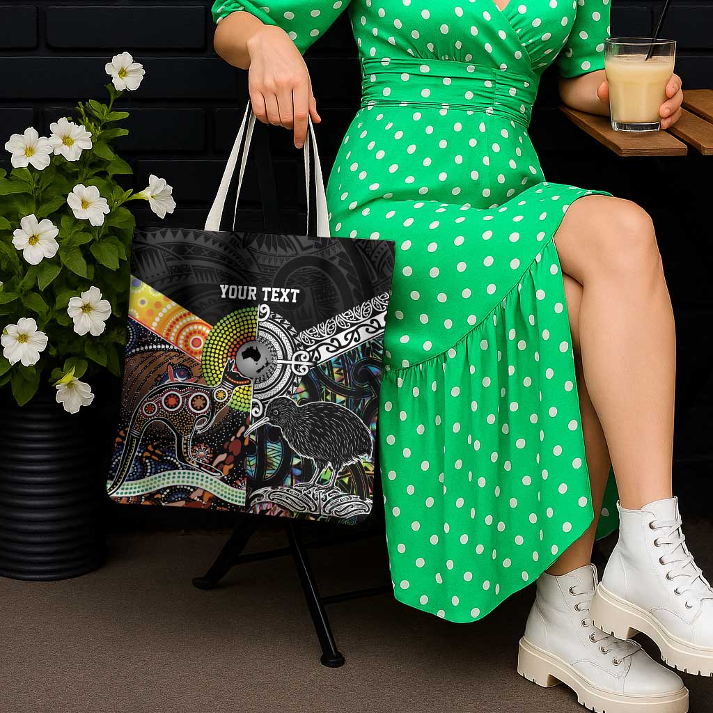 Australia New Zealand Personalised Tote Bag Maori Aboriginal Art Style - Polynesian Pride