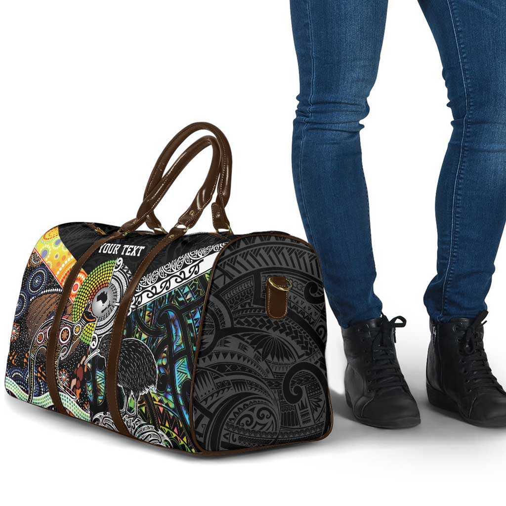 Australia New Zealand Personalised Travel Bag Maori Aboriginal Art Style - Polynesian Pride