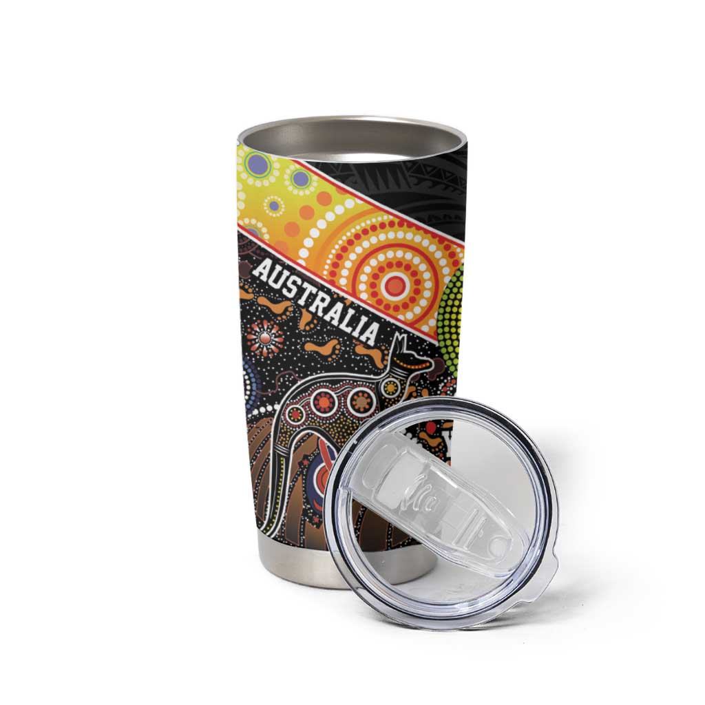 New Zealand and Australia Tumbler Cup Maori Mix Aboriginal Art Style