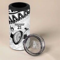 Custom Fiji Rugby Pacific 4 in 1 Can Cooler Tumbler Polynesian Palm Tattoo LT9 - Polynesian Pride