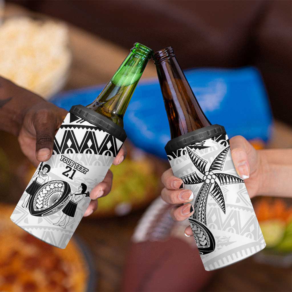 Custom Fiji Rugby Pacific 4 in 1 Can Cooler Tumbler Polynesian Palm Tattoo LT9 - Polynesian Pride