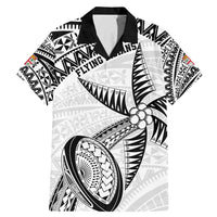 Custom Fiji Rugby Pacific Family Matching Mermaid Dress and Hawaiian Shirt Polynesian Palm Tattoo