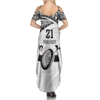 Custom Fiji Rugby Pacific Summer Maxi Dress Polynesian Palm Tattoo LT9 - Polynesian Pride
