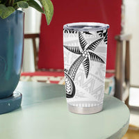 Custom Fiji Rugby Pacific Tumbler Cup Polynesian Palm Tattoo