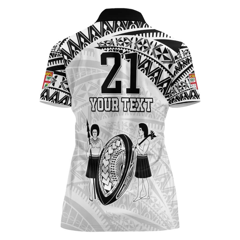 Custom Fiji Rugby Pacific Women Polo Shirt Polynesian Palm Tattoo LT9 - Polynesian Pride