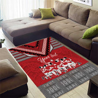 Personalised Tonga Rugby Pacific Area Rug Ikale Tahi Sipi Tau