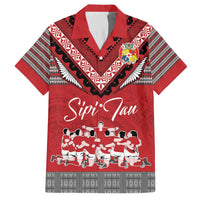 Personalised Tonga Rugby Pacific Family Matching Off The Shoulder Long Sleeve Dress and Hawaiian Shirt Ikale Tahi Sipi Tau