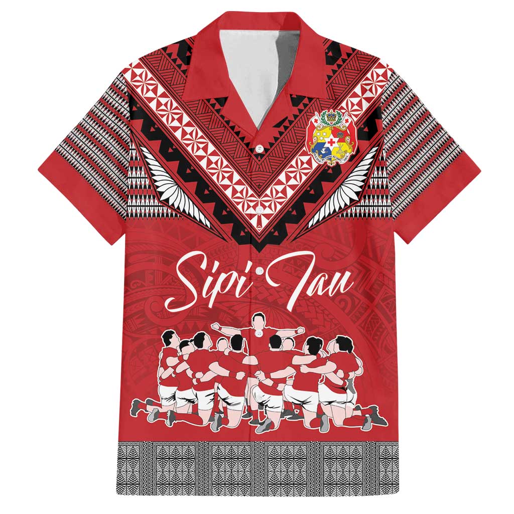 Personalised Tonga Rugby Pacific Family Matching Tank Maxi Dress and Hawaiian Shirt Ikale Tahi Sipi Tau