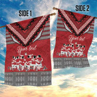 Personalised Tonga Rugby Pacific Garden Flag Ikale Tahi Sipi Tau