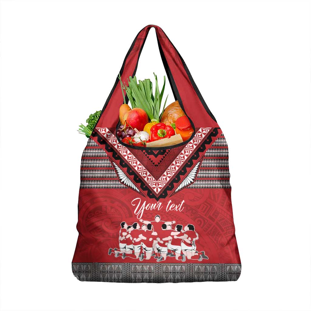 Personalised Tonga Rugby Pacific Grocery Bag Ikale Tahi Sipi Tau