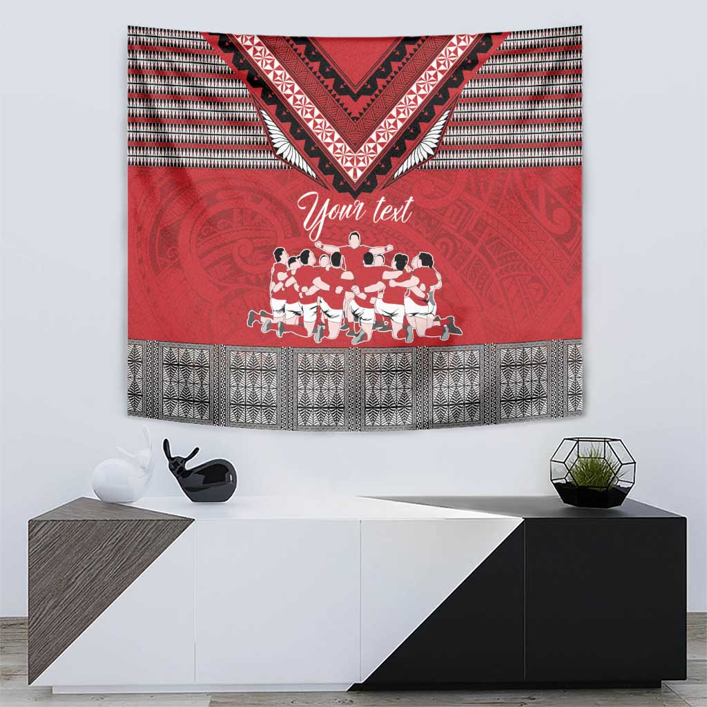 Personalised Tonga Rugby Pacific Tapestry Ikale Tahi Sipi Tau
